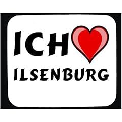 Mauspad mit Ich liebe Ilsenburg Dekoration