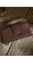 Card Case Leather Wallet, MOCHA, Size 1 SIZE