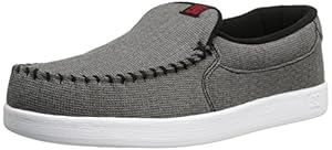 DC Men's Villain TX Slip-On Sneaker,Grey/Grey/Red,16 M US