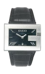 Gucci Men's 100G Alligator Leather Watch #YA100302