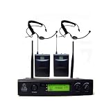Aur008/ub619 UHF Dual Frequency Selectable Wireless Headset Microphone W/aerobic Sweat-proof Headset