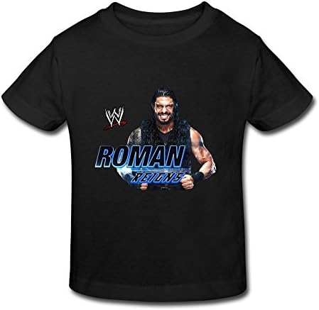RESETBABY Kid's Toddler WWE Roman Reigns Logo T-shirt Age 2-6 Black 5-6 Toddler