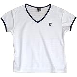 Womens Balle de Match Victory V-Neck Top-White/Navy