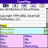 TextPlus for Palm OS downloadable Software