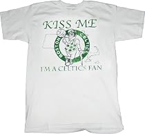 Boston Kiss Me I'm A Celtics Fan Basketball White T-Shirt Tee