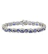 14K White Gold Sapphire and Diamond Bracelet