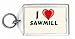 I Love Sawmill Keychain