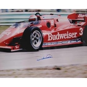 Mario Andretti - Budweiser Car Left - Autographed 16x20 Photograph