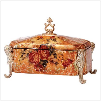 ANTIQUED ROSE TREASURE BOX