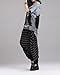 ellazhu Baggy Harem Hippie Horizental Stripe Pants Trouser OneSize GY104 Black Grey