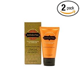 Kama Sutra Pleasure Balm, Stimulating Gel, Tangerines and Cream, 1.7  Ounces (Pack of 2)