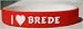 I Love Brede Custom Wristband