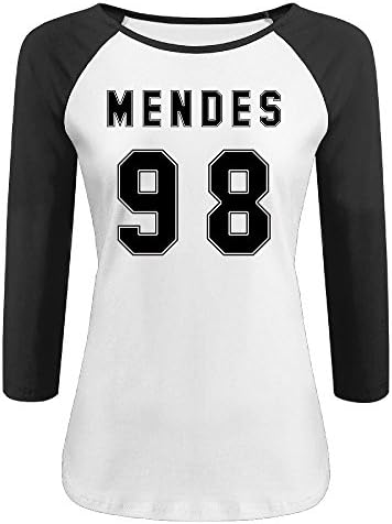 Women's Shawn Stitches Canadian Musician 98 3/4 Sleeve Baseball Tee Shirts
