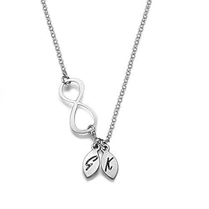 Collier Signe Infini avec vos 2 Initiales!: Bijoux