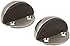 KES&reg; HDS201-2-P2 Solid Stainless Steel Floor Door Stopper Stops Screw Mount 2 Pcs Pack, Brushed