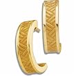 14K Yellow Gold J Hoop Gold Earrings