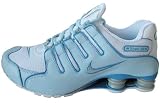 41PWQRlfHbL. SL160  Nike Shox NZ White Silver Blue Running Shoes