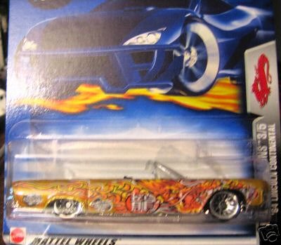 Mattel Hot Wheels 2003 1:64 Scale Gold 1964 Lincoln Continental Dragon Wagon 3/5 Die Cast Car #067