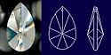 38mm Teardrop Crystal Prisms #873-38