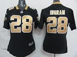 Nike NFL New Orleans Saints #28 Mark Ingram Black Women Jerseys Size 44s