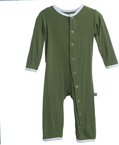 KicKee Pants Baby-Boys Applique Coverall- Moss Duck, 18-24 Months