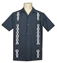 Men's Guayabera Shirt - Cool Mexican, Cuban Wedding and Cigar Clothing, Dark Navy Blue