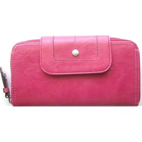 Liz Claiborne Spring Beauty River Glaze Zip-around Wallet in Pink