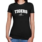 NCAA Jackson State Tigers Ladies Black Logo Arch Slim Fit T-shirt