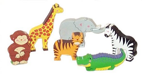 Childrens Toyshop  Toys : Wooden Jungle Animals