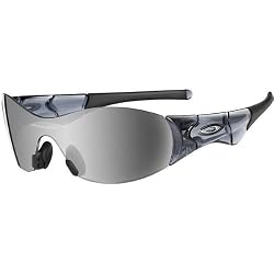 Oakley Zero S Men's Sport Designer Sunglasses w/ Free B&F Heart Sticker Bundle - Crystal Black/Black Iridium