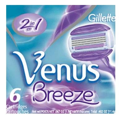 Gillete Venus Blades Breeze, Size: 6