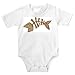 Onesie with death, brown, fish, rib, skeleton