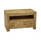 Dakota TV Unit with 4 Drawers Oak Shade