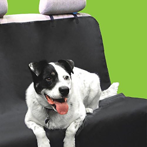 Dog Seat Cover, Ecocity Waterproof Oxford Cloth Dog Seat Cover, Car Bench Seat Cover for Pet, Pet Seat Cover with Rotating Hooks, Elastic Straps, Convenient to Storage, Quilted (Black)