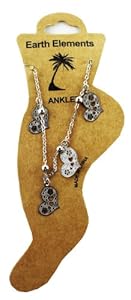 Silver Heart Dangle Anklet - Huntington Beach Anklet [Jewelry]