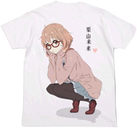 Kyoukai no Kanatal Direct Print Double Sides Print T-Shirt (XL (US L), White)