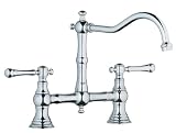 Grohe 20 128 000 Bridgeford Bridge High Profile Kitchen Faucet with Dual Handle, StarLight Chrome