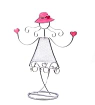 Happy Girl Earring Holder - Pink Heart