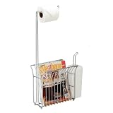 Better Living Products Toilet Mate Toilet Caddy Tissue Dispenser with Magazine Rack, Chrome