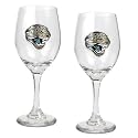 Jacksonville Jaguars NFL 2pc Team Wine Glass Cup Set