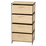 Household Essentials Wicker 4-Drawer Chest - Natural (8" Drawers) by Whitney Designs