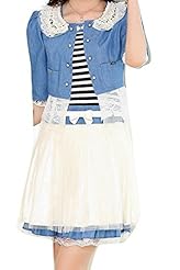 General Print Summer Vintage Denim  Dress