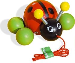 Vilac Baby Lady Bug Pull Toy