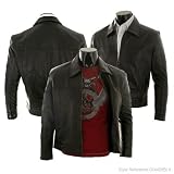 Mens Black Soft Nappa Real Leather Casual Jacket