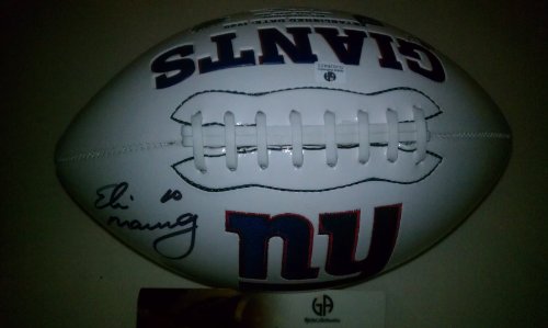 Eli Manning Signed New York Giants Football