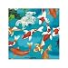 Koi Fish Fabric on Blue By Michael Miller One Yard (0.9m)