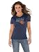 Charlotte Bobcats Navy Women's Primary Logo Tri Blend V Neck T-Shirt- ...
