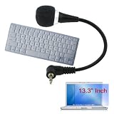 Clear Soft Keyboard Silicone Cover + Clear Screen Protector + 3.5mm Mic for Apple Macbook 13.3" Laptop