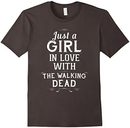 Men's JUST A GIRL IN LOVE WITH THE WALKING ... T-shirt Large Asphalt