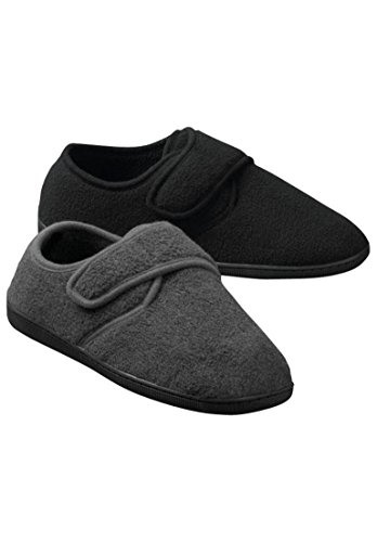 Kingsize Men's Velcro-Close Slippers